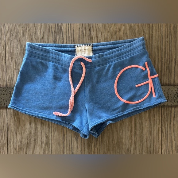 Gilly Hicks Pants - Gilly Hicks Blue Shorts with Pink Accents